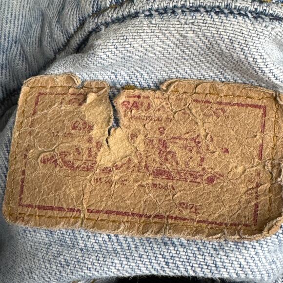 VINTAGE Levis Jacket Mens 39 Small Medium Blue Trucker Denim Acid Washed 80s USA - Picture 4 of 12